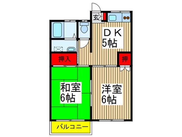 ＭＫハイツⅠの物件間取画像